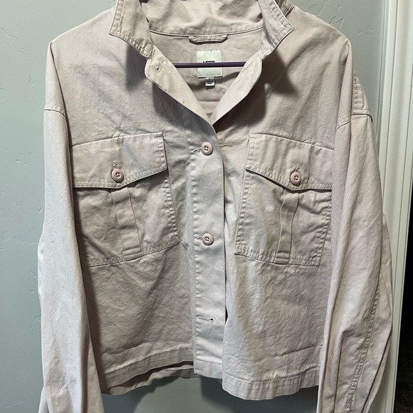 Vans Jackets & Blazers - Vans Light Pink Cropped Trucker Jacket Women's Large